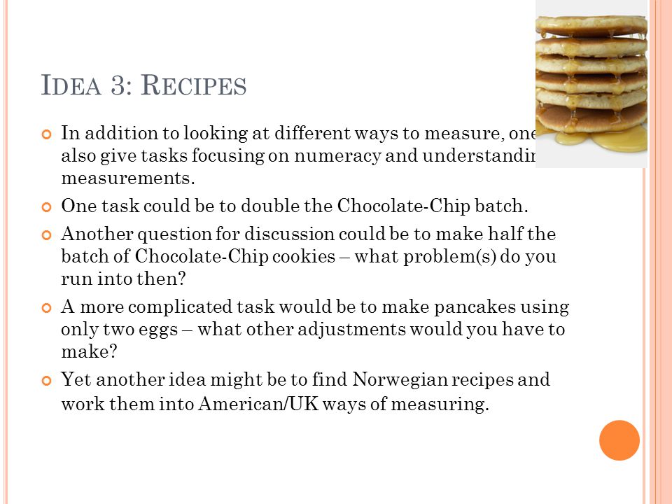 measurements make understanding be could to cup and of numeracy task One on measurements.  how pancakes american