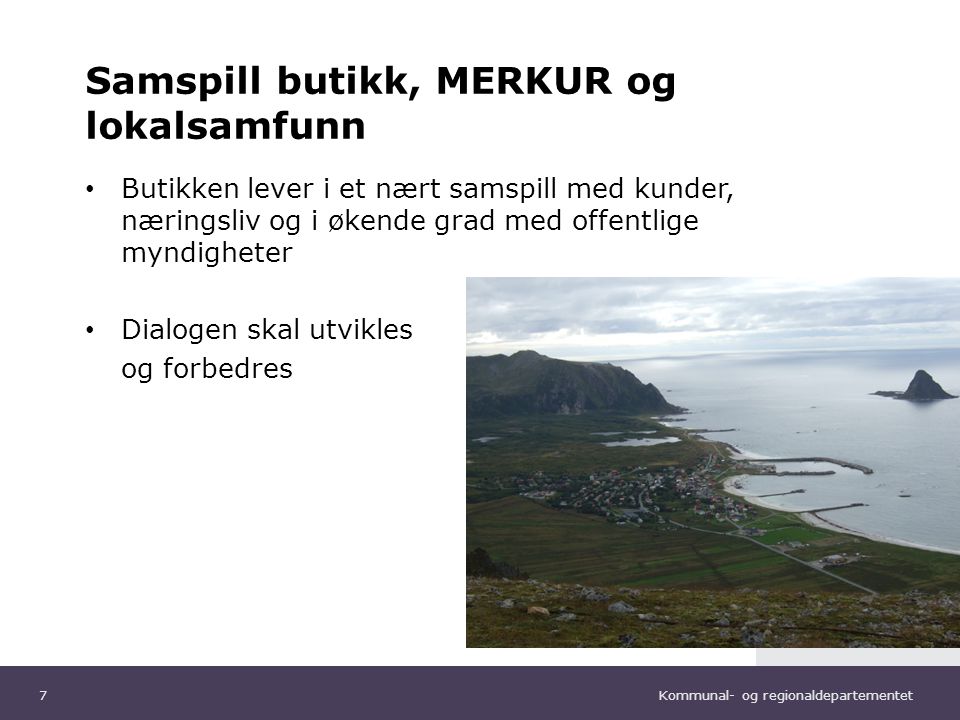 Kommunal- og regionaldepartementet Norsk mal: Tekst med kulepunkter – 3 vertikale bilder Tips bilde: For best oppløsning anbefales jpg og png- format.