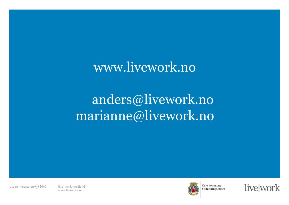 live|work nordic AS   Utdanningsetaten