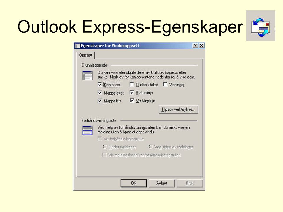 Outlook Express-Egenskaper