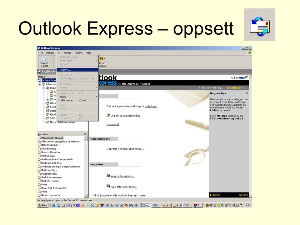 Outlook Express – oppsett
