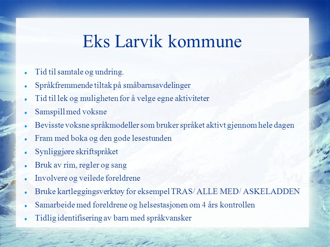 Eks Larvik kommune Tid til samtale og undring.