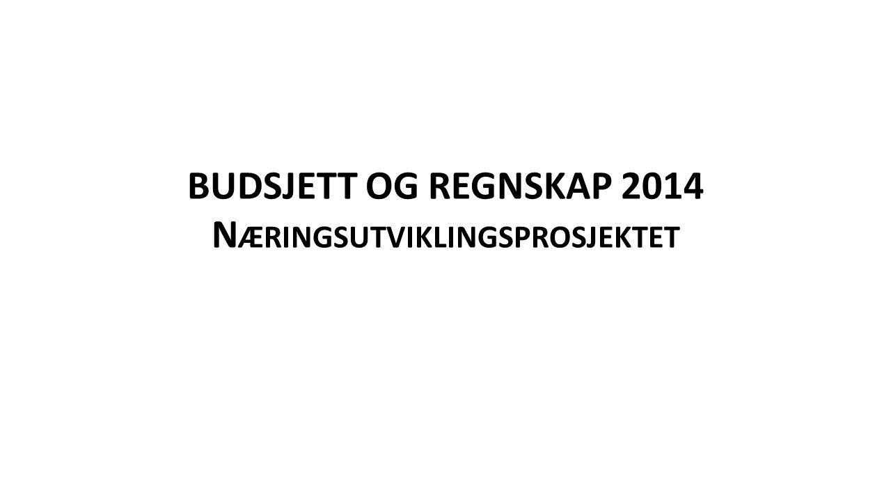 Å RSRAPPORT 2014 OG GUIDE 2015 H ANS B JØRN P AULSRUD, P ROSJEKTSJEF N ...