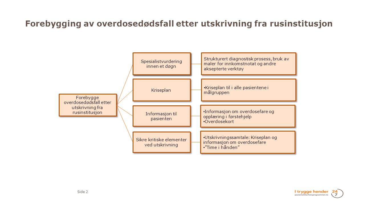 Forebygging av overdosedødsfall etter utskrivning fra rusinstitusjon Side 2