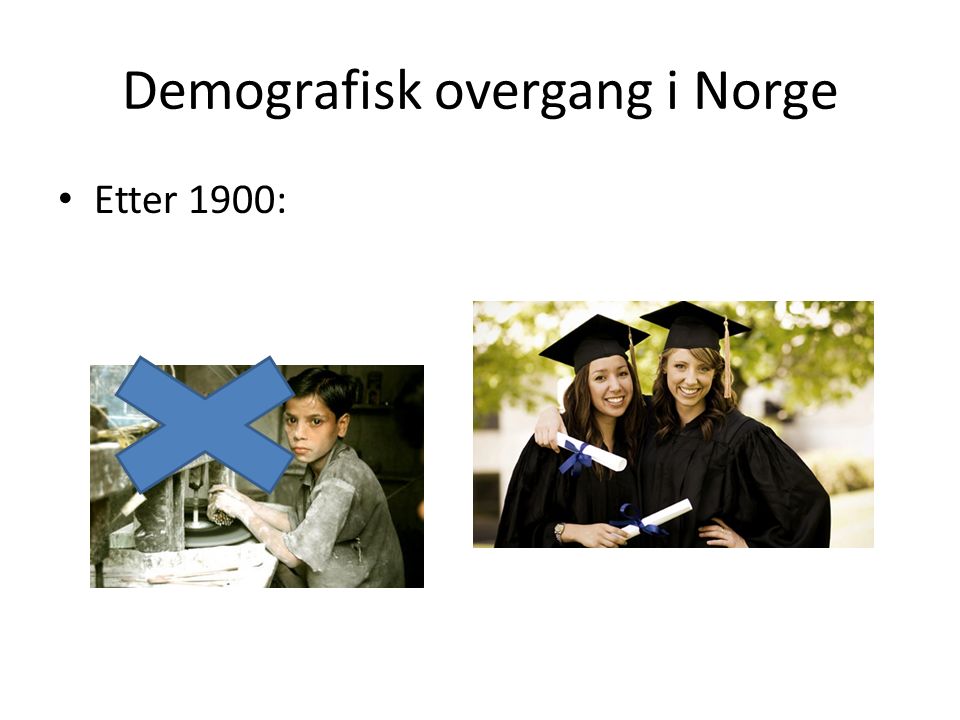 Demografisk overgang i Norge Etter 1900:
