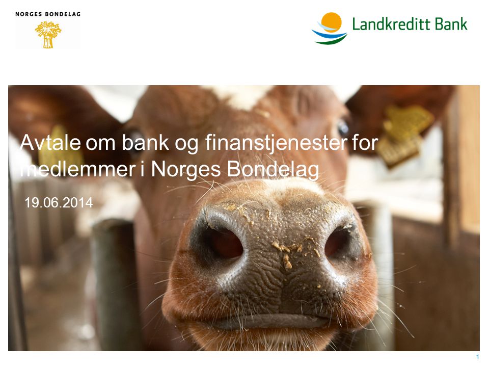 Avtale om bank og finanstjenester for medlemmer i Norges Bondelag