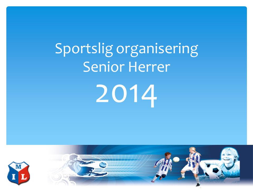 Sportslig organisering Senior Herrer 2014