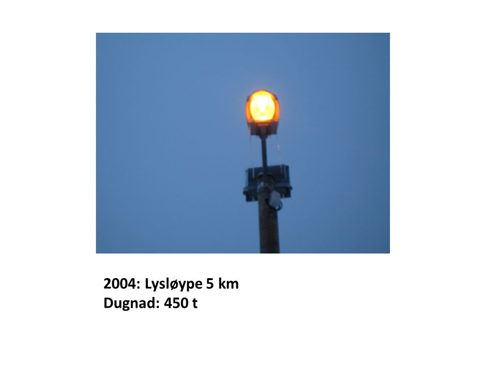 2004: Lysløype 5 km Dugnad: 450 t