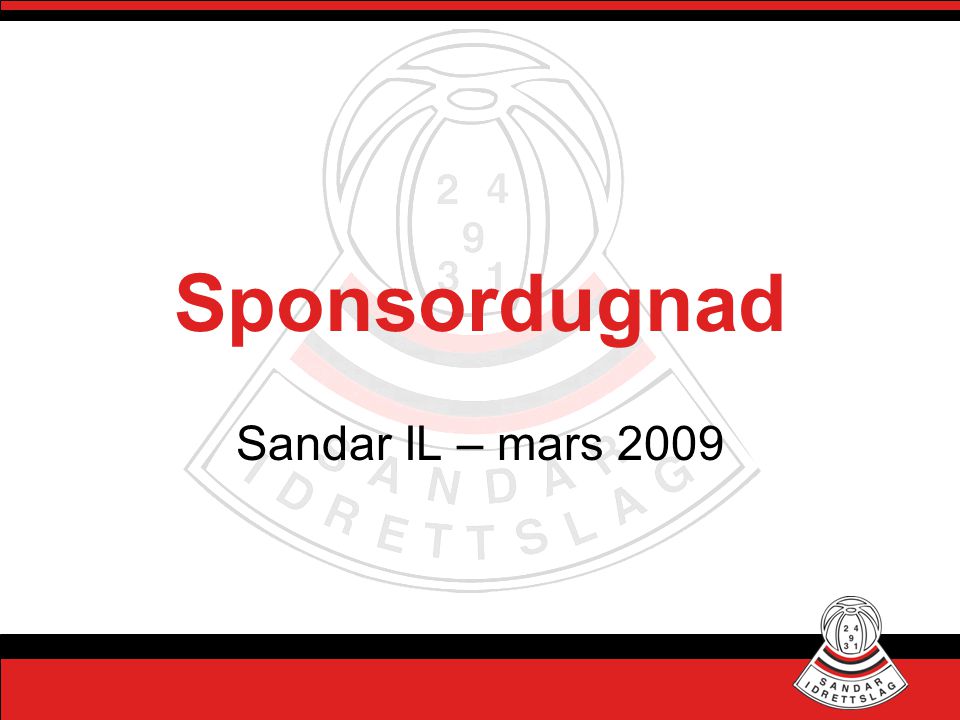 Sponsordugnad Sandar IL – mars 2009