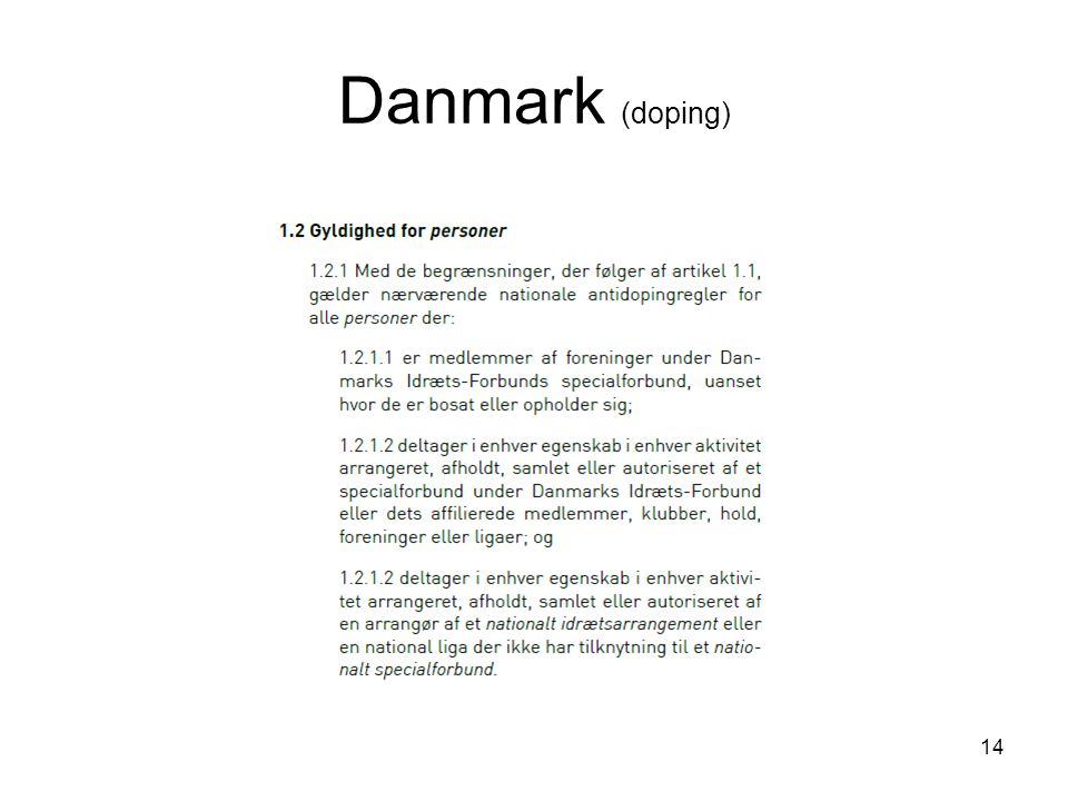 Danmark (doping) 14