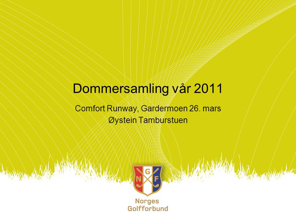 Dommersamling vår 2011 Comfort Runway, Gardermoen 26. mars Øystein Tamburstuen
