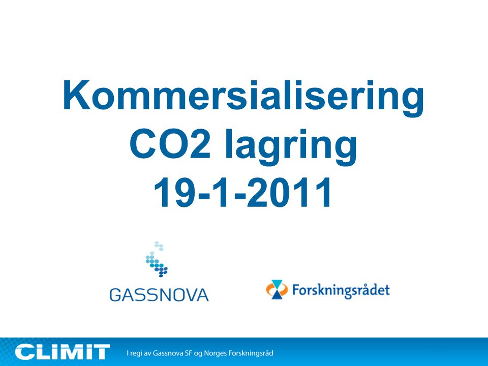 Kommersialisering CO2 lagring