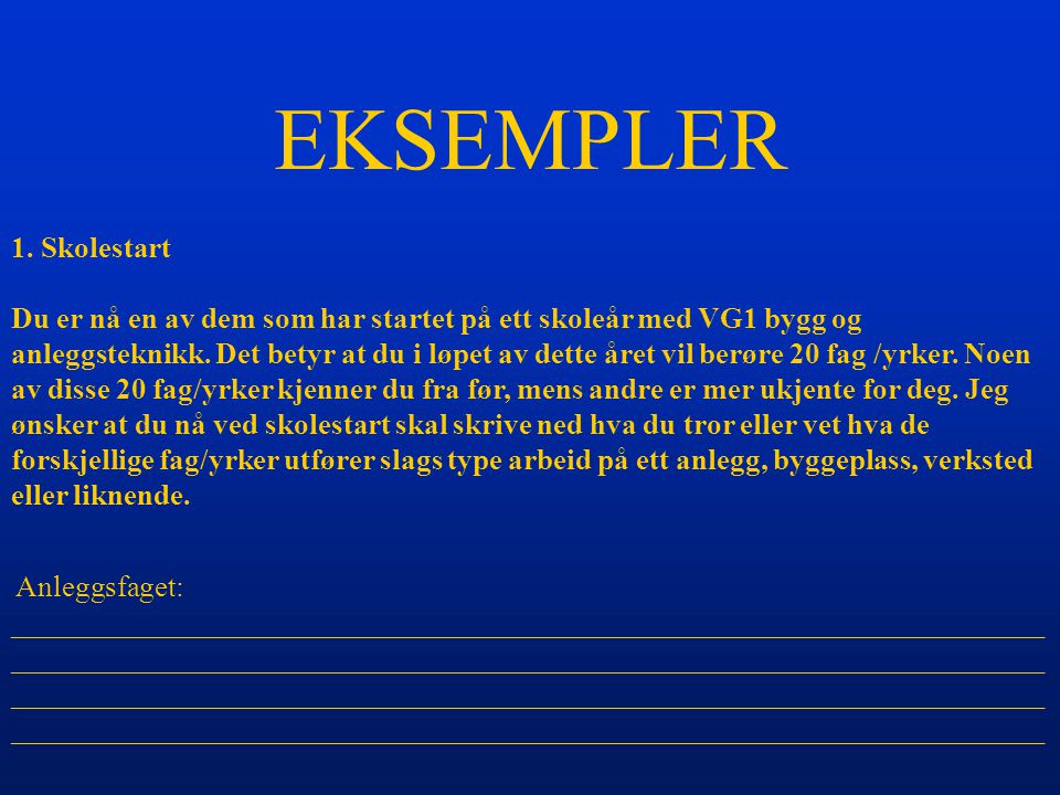 EKSEMPLER 1.