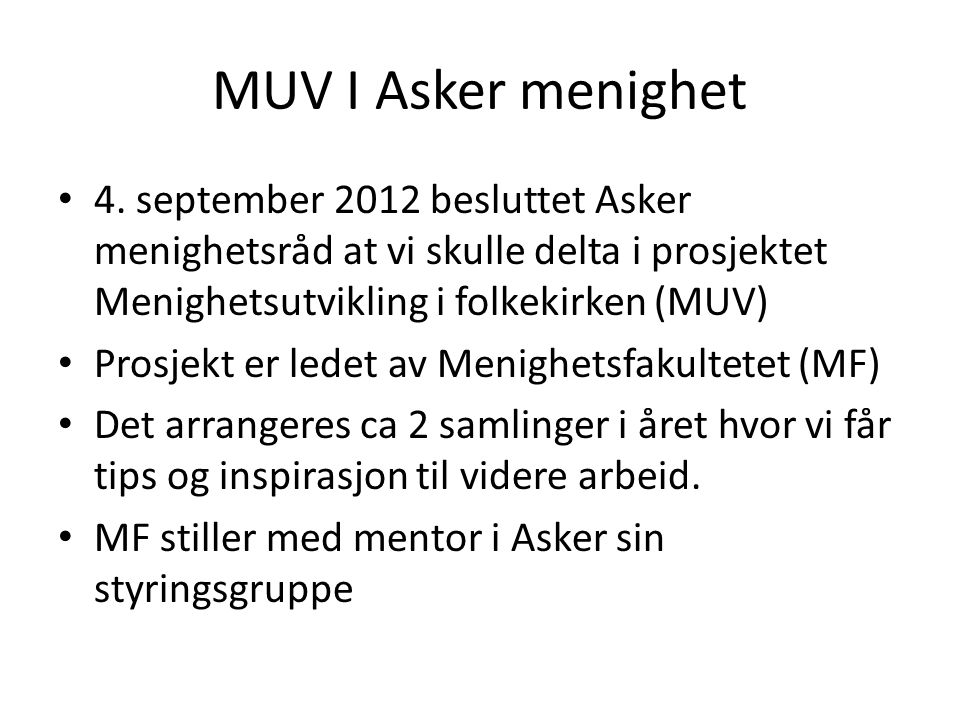 MUV I Asker menighet • 4.