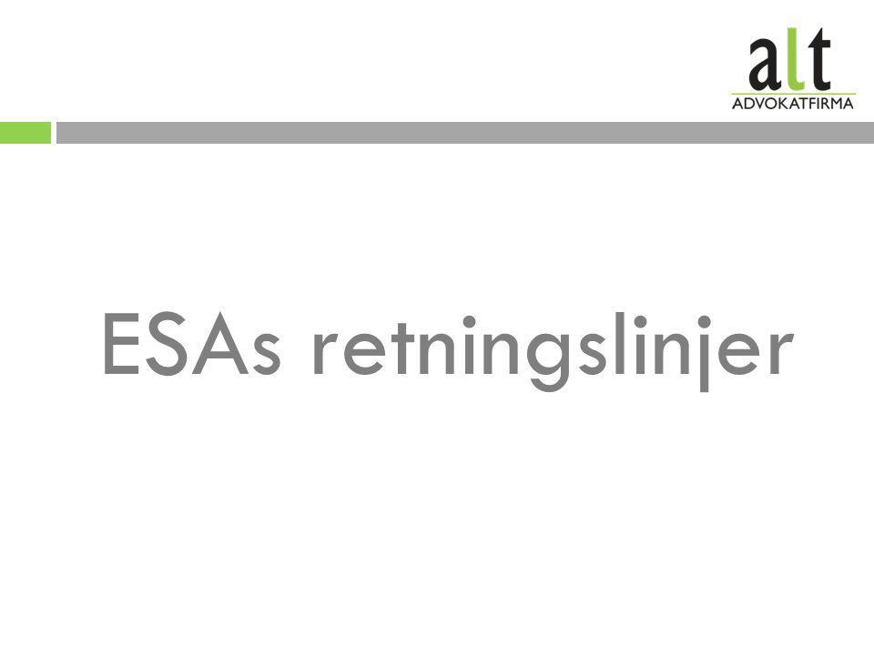 ESAs retningslinjer