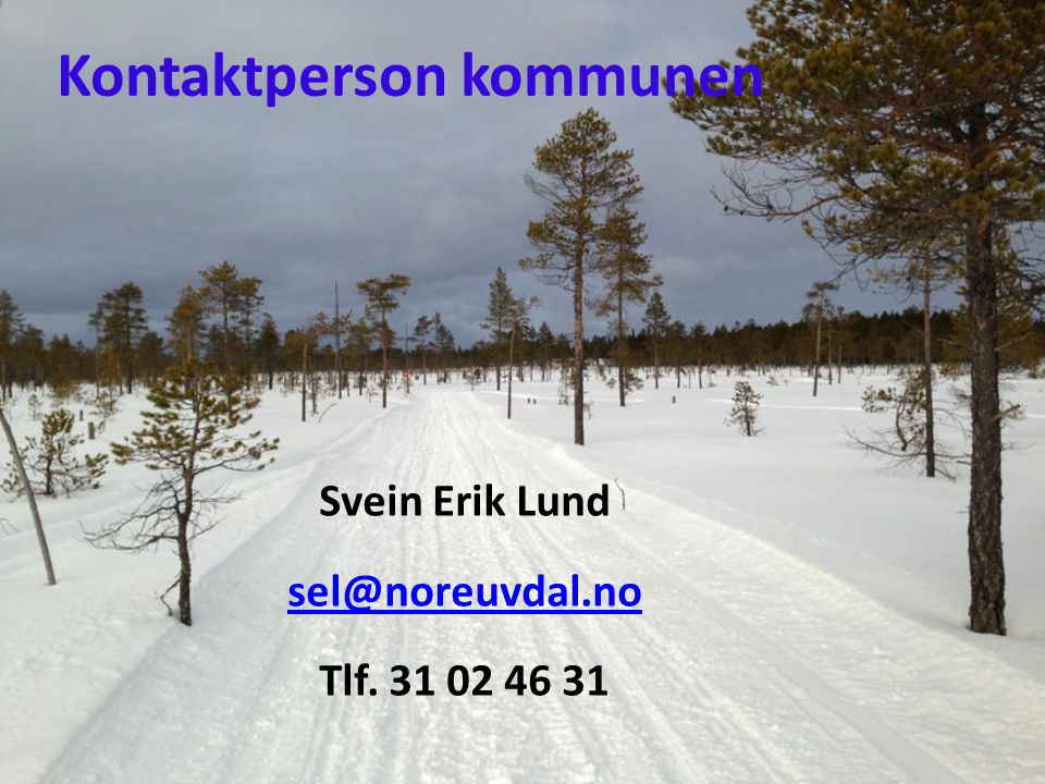 Kontaktperson kommunen Svein Erik Lund Tlf