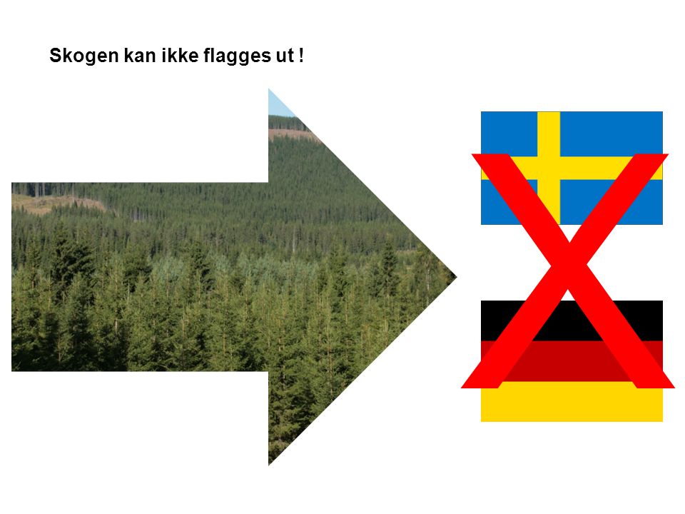X Skogen kan ikke flagges ut !