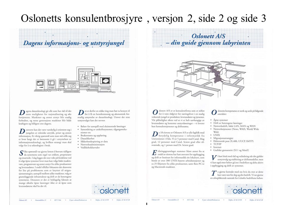 Oslonetts konsulentbrosjyre, versjon 2, side 2 og side 3