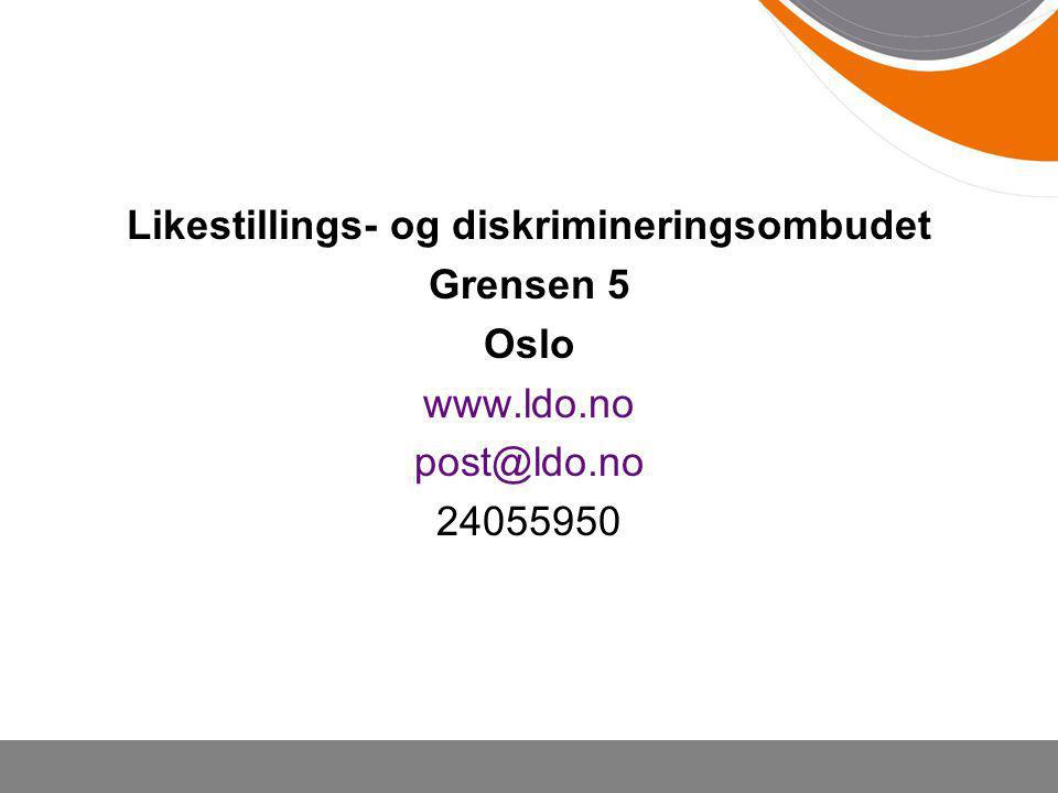 Likestillings- og diskrimineringsombudet Grensen 5 Oslo
