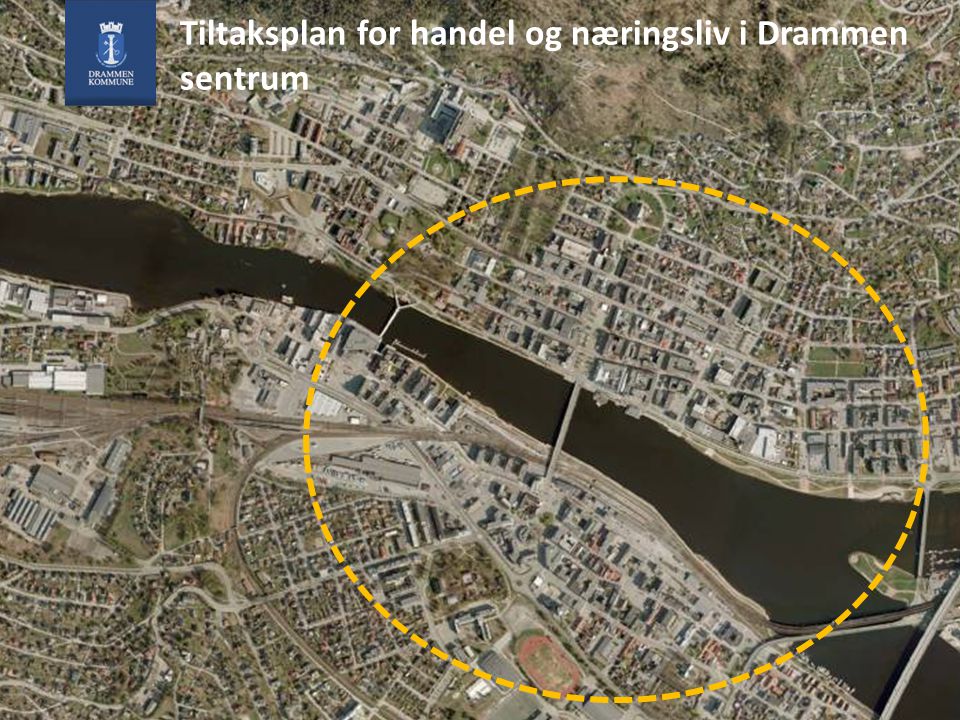 Øvre Sund bru åpner i 2011, vurdering av bruk av gamle bybru pågår nå Tiltaksplan for handel og næringsliv i Drammen sentrum