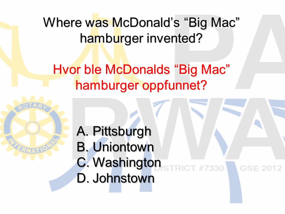 Where was McDonald’s Big Mac hamburger invented.