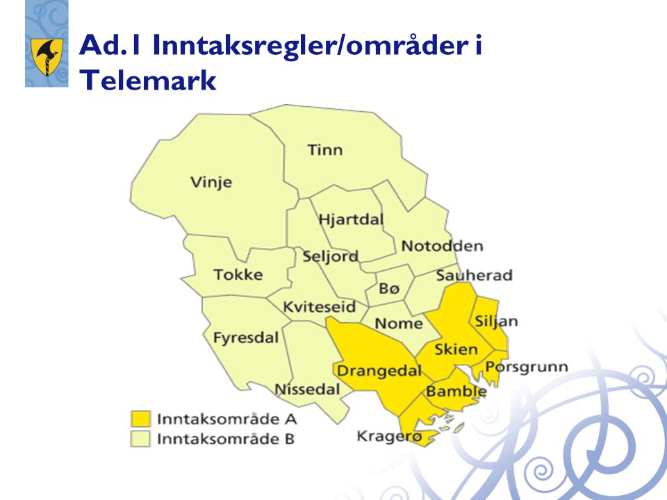 Ad.1 Inntaksregler/områder i Telemark