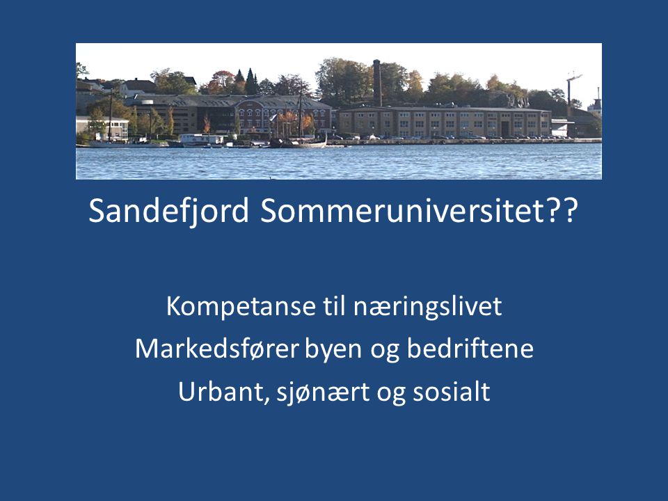 Sandefjord Sommeruniversitet .