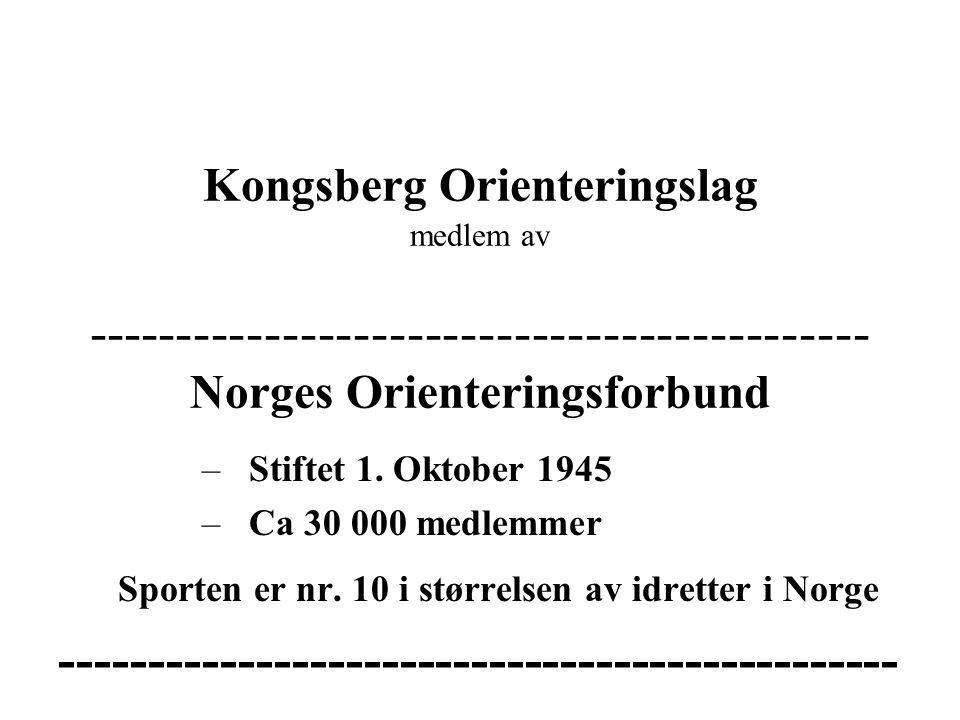 Kongsberg Orienteringslag medlem av Norges Orienteringsforbund – Stiftet 1.