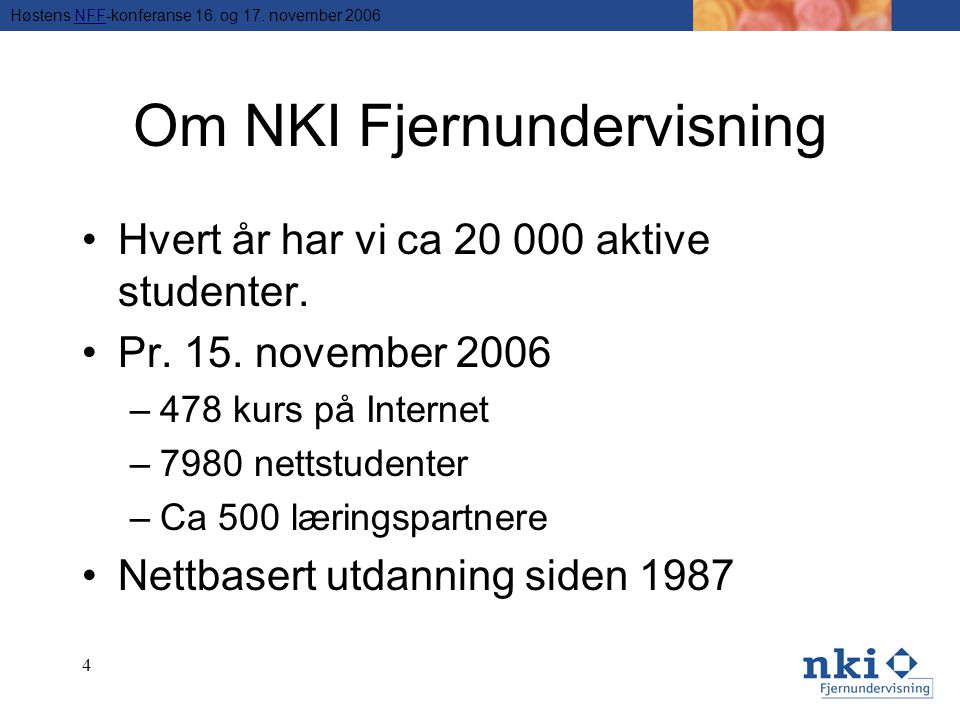 Høstens NFF-konferanse 16. og 17.