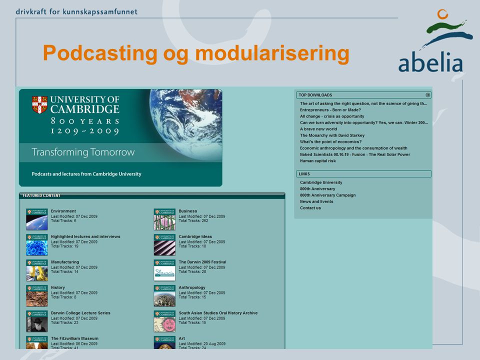 Podcasting og modularisering