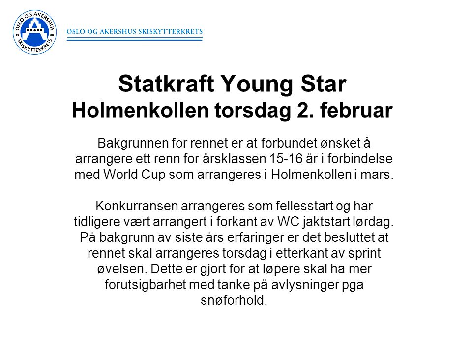 Statkraft Young Star Holmenkollen torsdag 2.