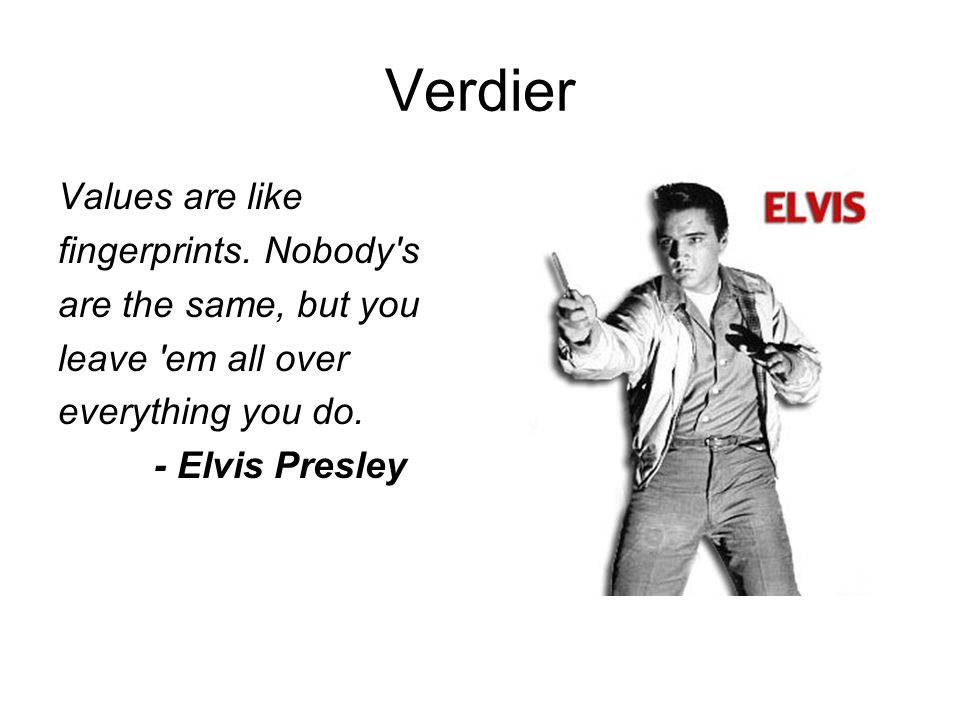Verdier Values are like fingerprints.