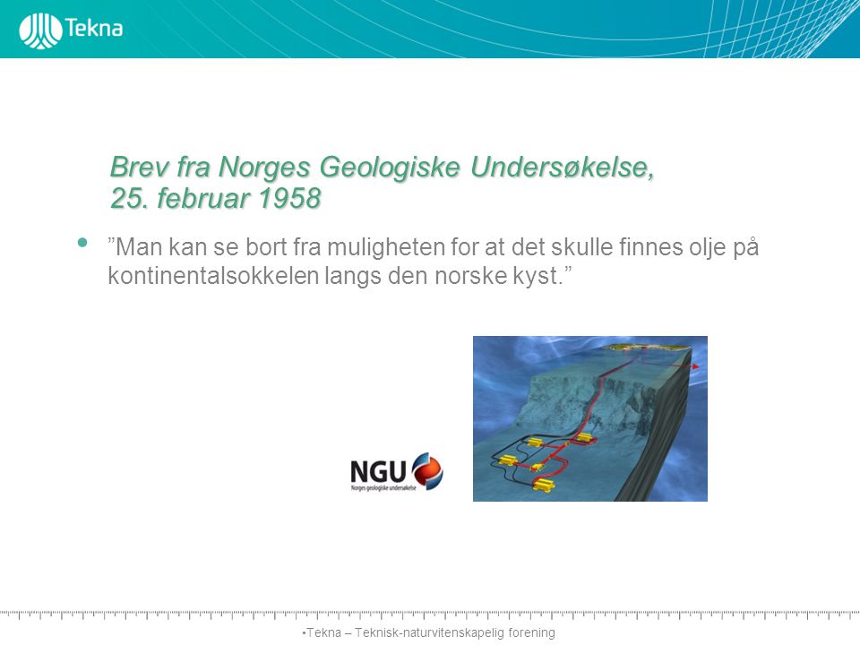 Tekna – Teknisk-naturvitenskapelig forening Brev fra Norges Geologiske Undersøkelse, 25.