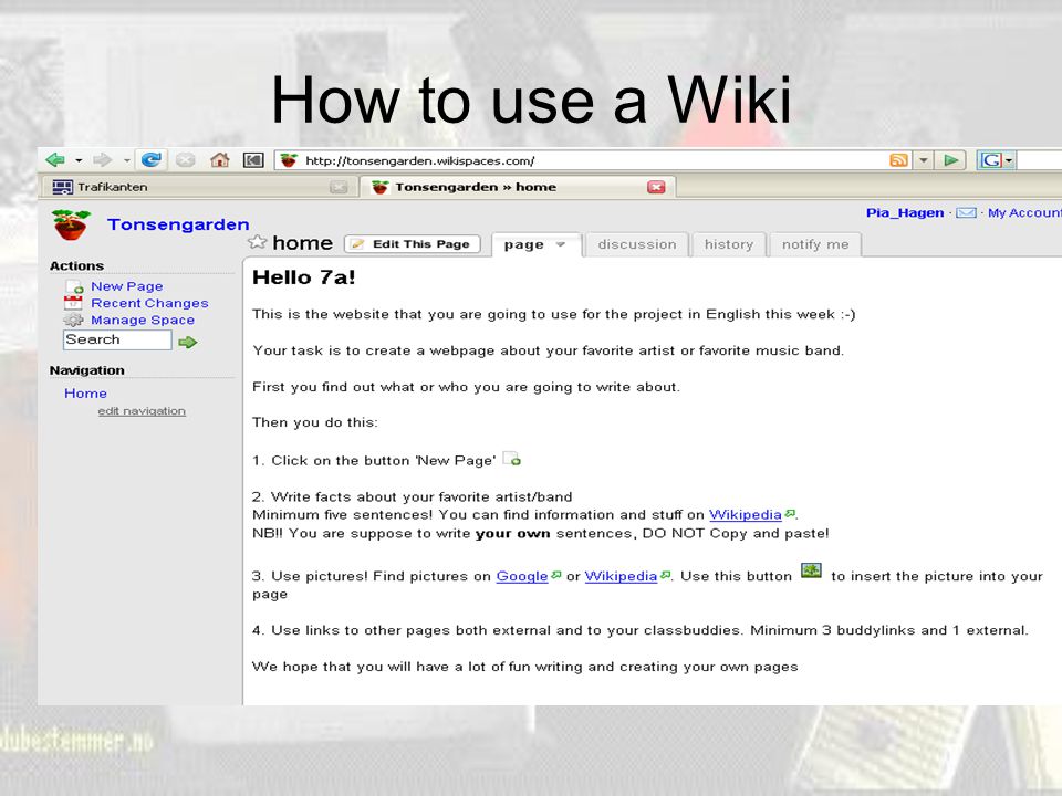 How to use a Wiki