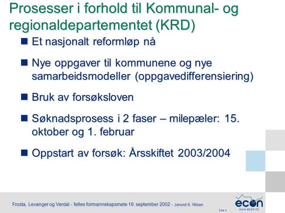Side 4 Frosta, Levanger og Verdal - felles formannskapsmøte 19.