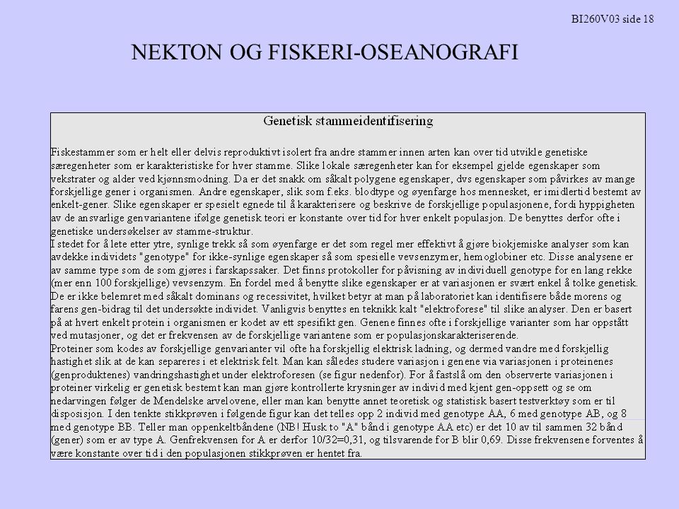 NEKTON OG FISKERI-OSEANOGRAFI BI260V03 side 18