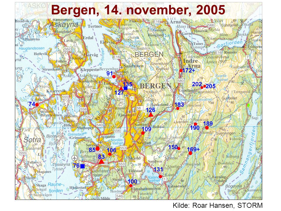Helge Drange Geophysical Institute University of Bergen Kilde: Roar Hansen, STORM Bergen, 14.