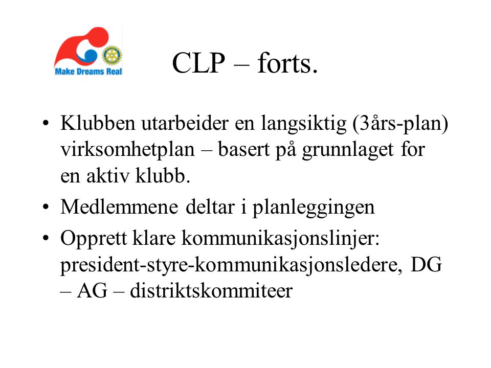CLP – forts.