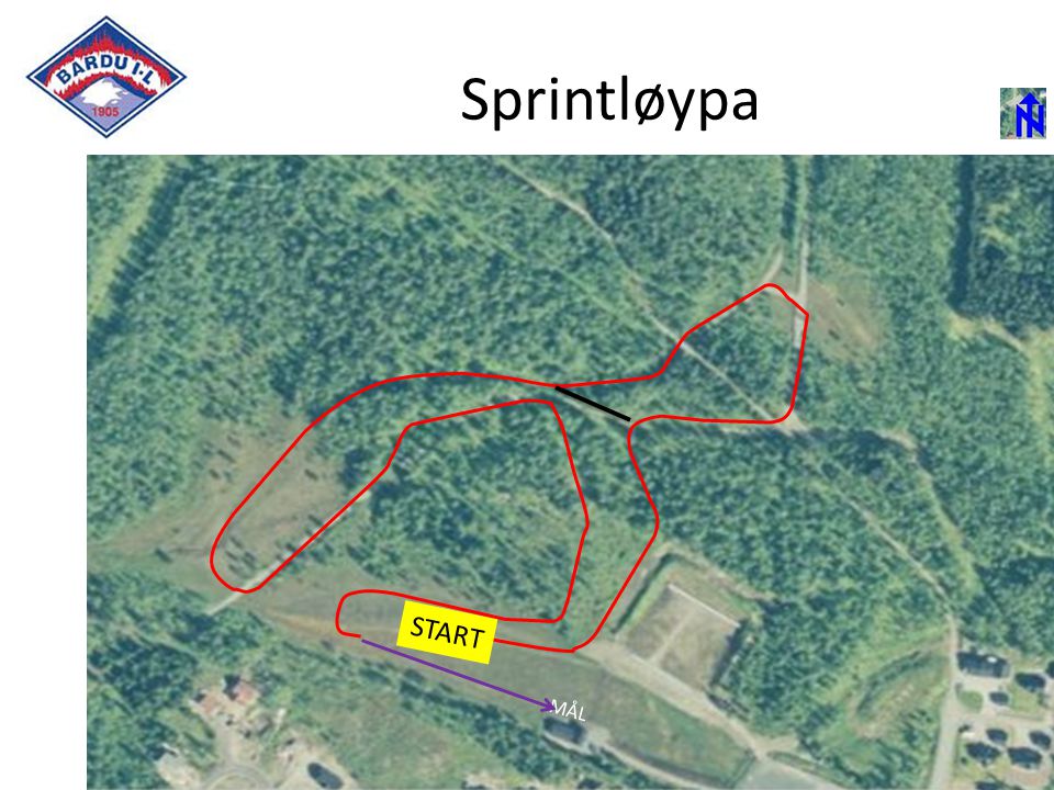 2,5 Km MÅL START Sprintløypa