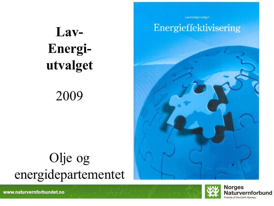 Lav- Energi- utvalget 2009 Olje og energidepartementet