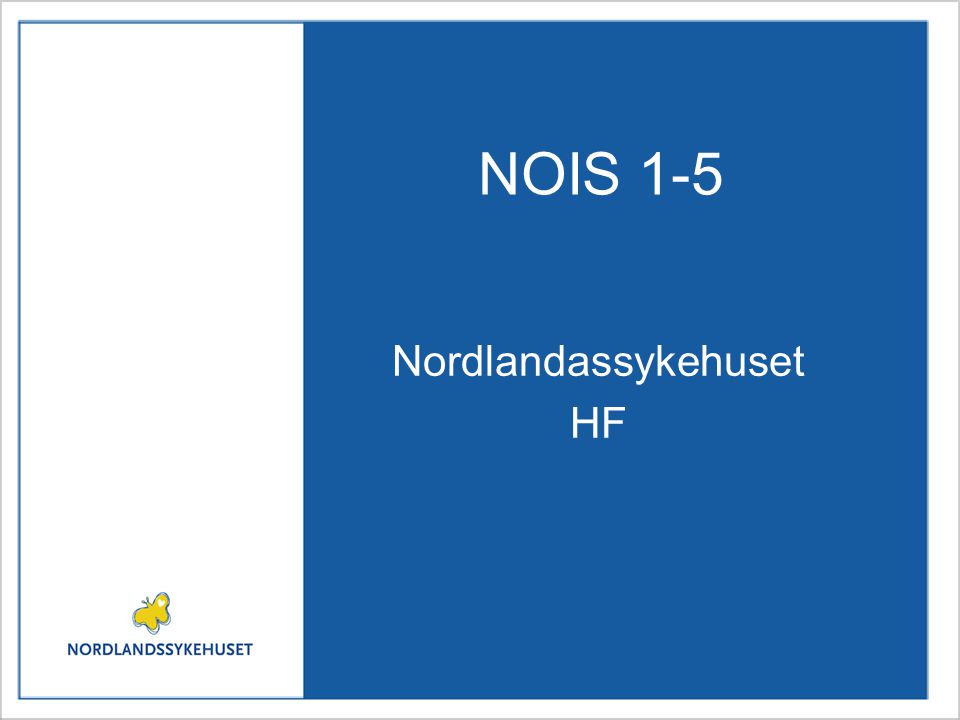 NOIS 1-5 Nordlandassykehuset HF