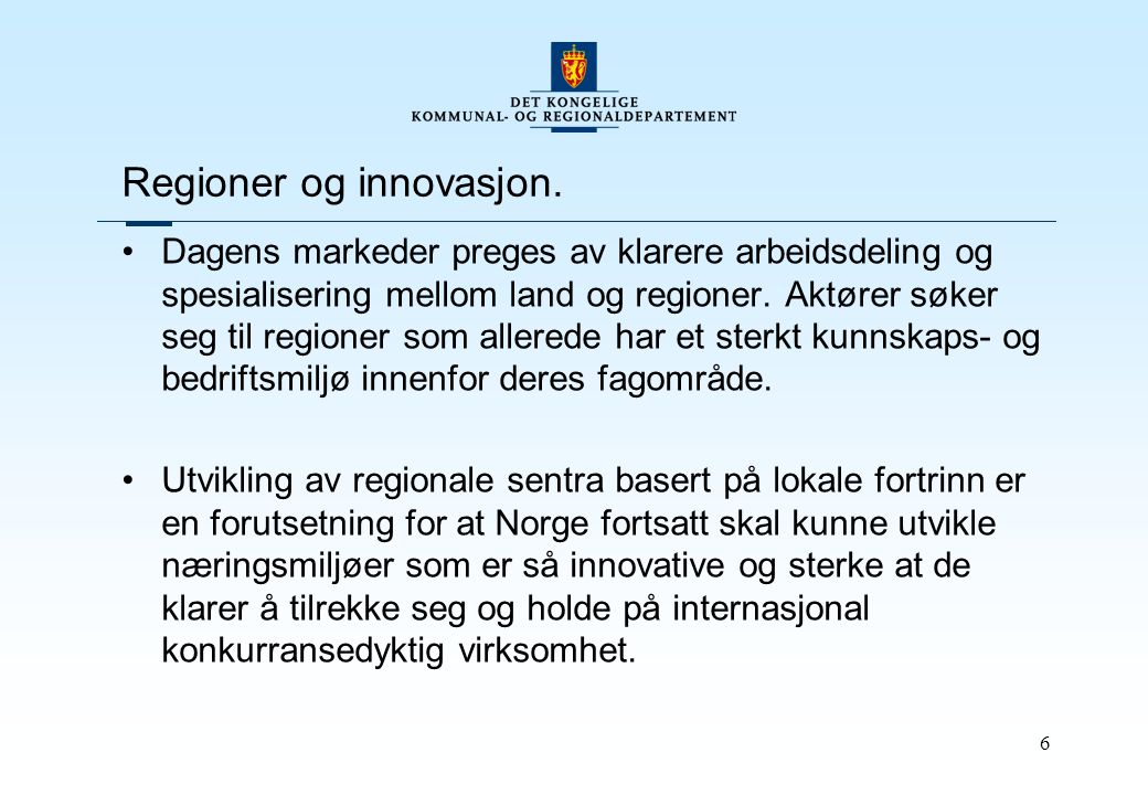 6 Regioner og innovasjon.